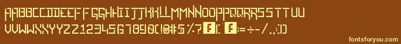 RazorEphinea Font – Yellow Fonts on Brown Background