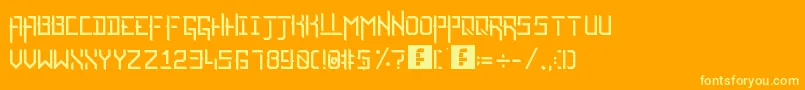 Fonte RazorEphinea – fontes amarelas em um fundo laranja