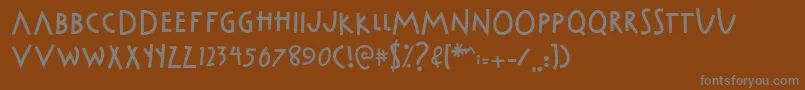 CabaretVoltaire Font – Gray Fonts on Brown Background
