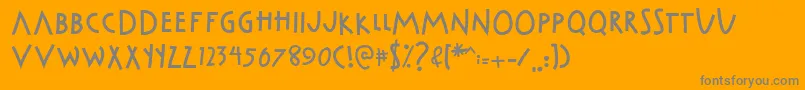 CabaretVoltaire Font – Gray Fonts on Orange Background