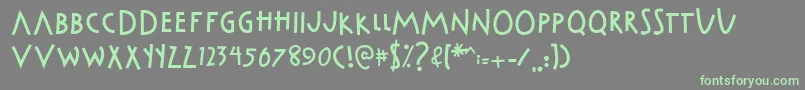 More about CabaretVoltaire Font CabaretVoltaire Font – Green Fonts on Gray Background