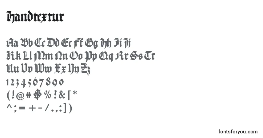 Handtexturフォント–アルファベット、数字、特殊文字