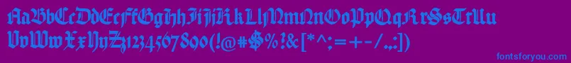 Handtextur Font – Blue Fonts on Purple Background