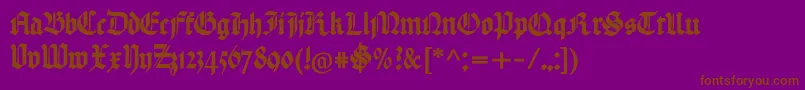 Handtextur Font – Brown Fonts on Purple Background