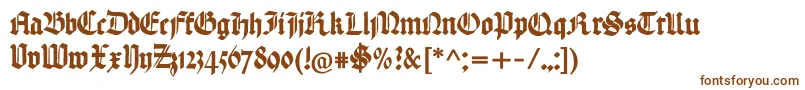 Handtextur-fontti – ruskeat fontit valkoisella taustalla