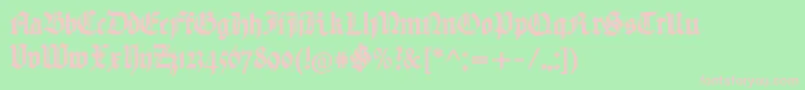 Handtextur Font – Pink Fonts on Green Background