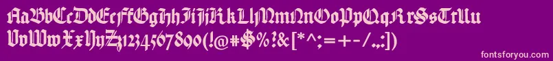 Handtextur Font – Pink Fonts on Purple Background