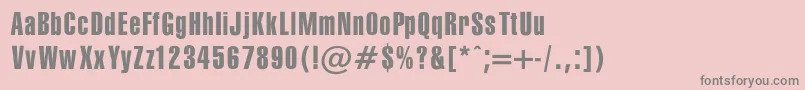 フォントSwissExtraCompressedNormaRegular – ピンクの背景に灰色の文字