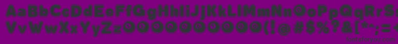 BolaOchoCollegeFontFfp-Schriftart – Schwarze Schriften auf violettem Hintergrund