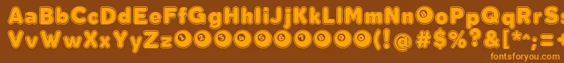 BolaOchoCollegeFontFfp Font – Orange Fonts on Brown Background