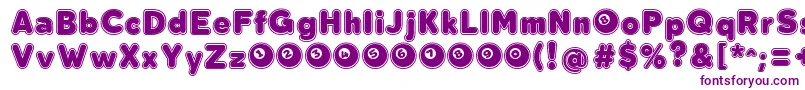 BolaOchoCollegeFontFfp-fontti – violetit fontit valkoisella taustalla