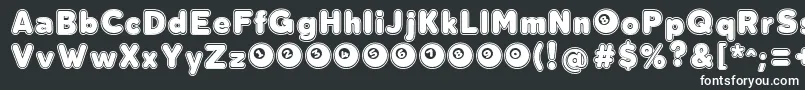 フォントBolaOchoCollegeFontFfp – 黒い背景に白い文字