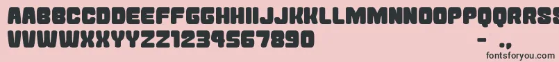 GomariceAtamaSimple-Schriftart – Schwarze Schriften auf rosa Hintergrund