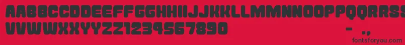 GomariceAtamaSimple Font – Black Fonts on Red Background