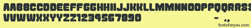 GomariceAtamaSimple Font – Black Fonts on Yellow Background