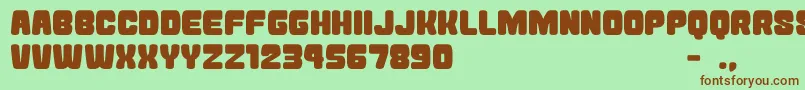 GomariceAtamaSimple Font – Brown Fonts on Green Background