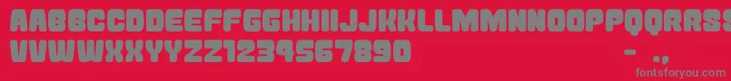 GomariceAtamaSimple Font – Gray Fonts on Red Background