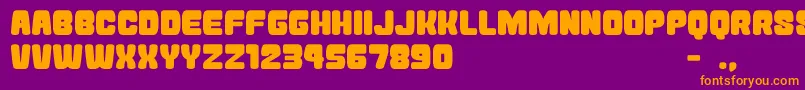 GomariceAtamaSimple Font – Orange Fonts on Purple Background