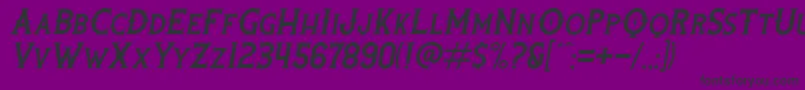 RootersItalic Font – Black Fonts on Purple Background