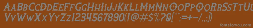 Подробнее о шрифте RootersItalic Шрифт RootersItalic – серые шрифты на коричневом фоне