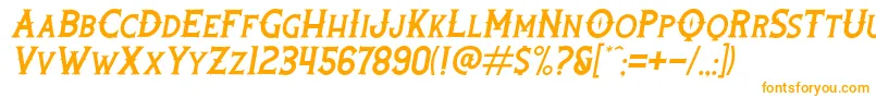 Czcionka RootersItalic – pomarańczowe czcionki