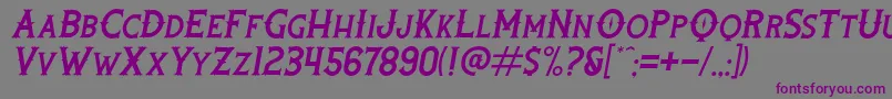 RootersItalic Font – Purple Fonts on Gray Background