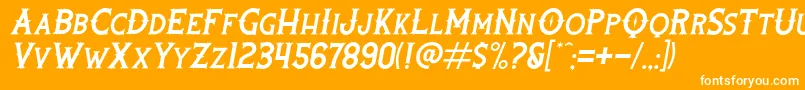 RootersItalic Font – White Fonts on Orange Background