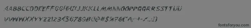 Flesheatingwhackital Font – Black Fonts on Gray Background