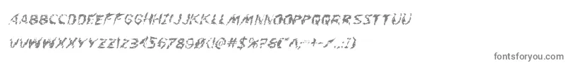 フォントFlesheatingwhackital – 白い背景に灰色の文字