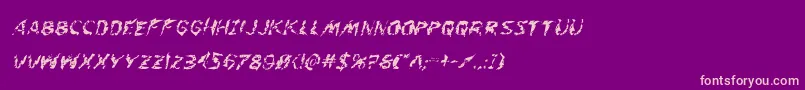 Flesheatingwhackital Font – Pink Fonts on Purple Background