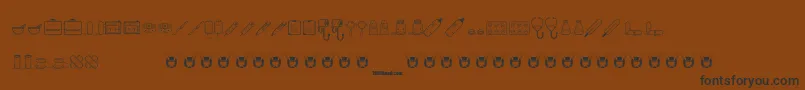 KawaiiMedical Font – Black Fonts on Brown Background