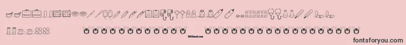 KawaiiMedical Font – Black Fonts on Pink Background