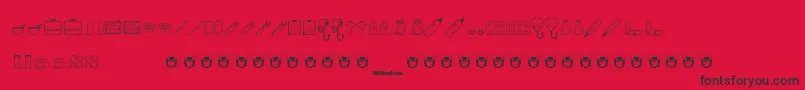 KawaiiMedical Font – Black Fonts on Red Background
