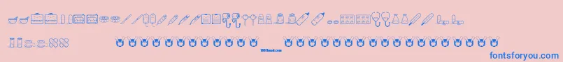 fuente KawaiiMedical – Fuentes Azules Sobre Fondo Rosa