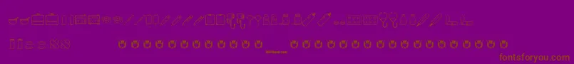 KawaiiMedical-fontti – ruskeat fontit violetilla taustalla