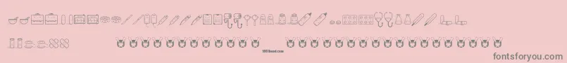 KawaiiMedical Font – Gray Fonts on Pink Background