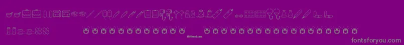 KawaiiMedical Font – Gray Fonts on Purple Background