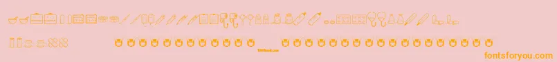 KawaiiMedical Font – Orange Fonts on Pink Background