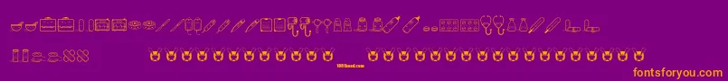 KawaiiMedical Font – Orange Fonts on Purple Background