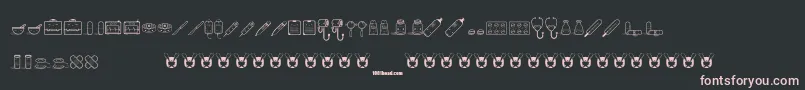 KawaiiMedical Font – Pink Fonts on Black Background