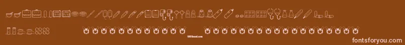 KawaiiMedical Font – Pink Fonts on Brown Background