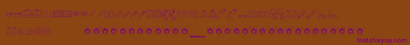 KawaiiMedical Font – Purple Fonts on Brown Background