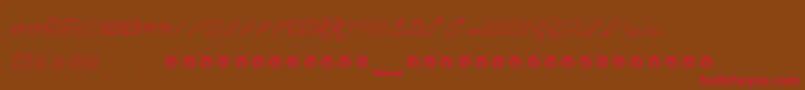 KawaiiMedical Font – Red Fonts on Brown Background