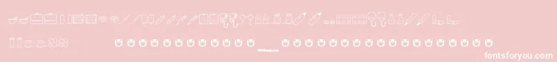 KawaiiMedical Font – White Fonts on Pink Background