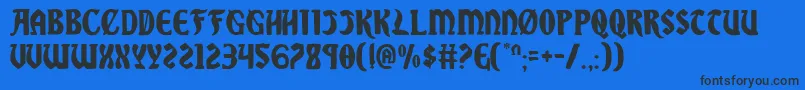 Sable Font – Black Fonts on Blue Background