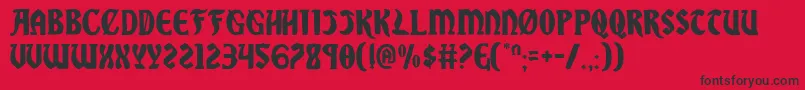 Sable Font – Black Fonts on Red Background