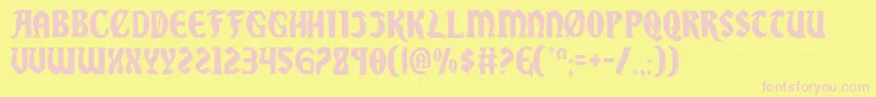 Sable Font – Pink Fonts on Yellow Background