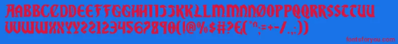 Sable Font – Red Fonts on Blue Background