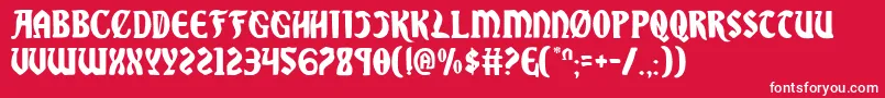 Sable Font – White Fonts on Red Background