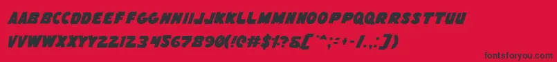 FlyingLeatherneck Font – Black Fonts on Red Background